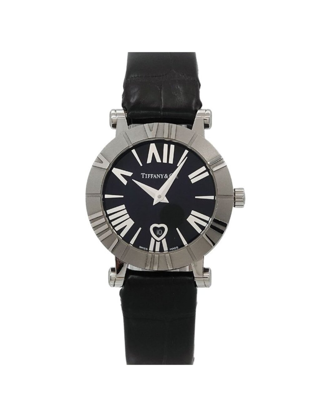 Tiffany & Co Atlas 11 Watch Heart Black Ceramic Quartz
